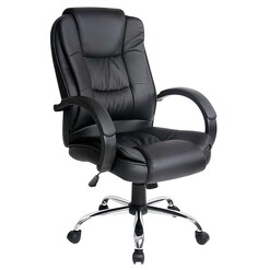 Picture of Harrison Office Chair, Black Faux Leather Resort Living