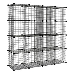 Picture of Harvey Wire Storage Display Cabinet Metal Black Resort Living