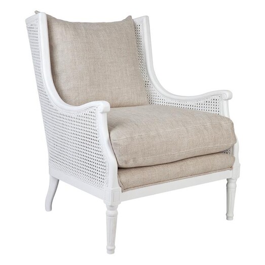 Picture of Havana Rattan Armchair Linen Assorted CAFE Lighting & Living Picture of Havana Rattan Armchair Linen Assorted CAFE Lighting & Living