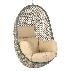 Picture of Haylom Wicker Hanging Chair, Without Base in Green by Vida & Co.