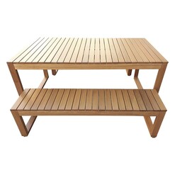 Picture of Heather 2-Seater Outdoor Dining Set Wood Natural Loftanna Home