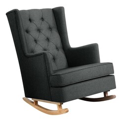 Picture of Hegel Rocking Chair Fabric Charcoal Resort Living
