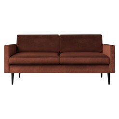 Picture of Helene Velvet 2 Seater Sofa in Brown by SWYFT
