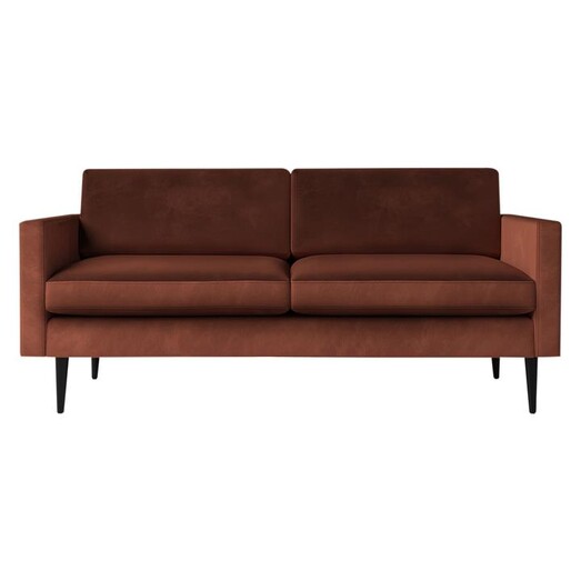 Picture of Helene Velvet 2 Seater Sofa in Brown by SWYFT