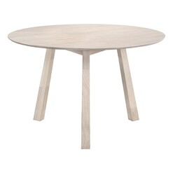 Picture of Helga Wooden Round Dining Table White E-living
