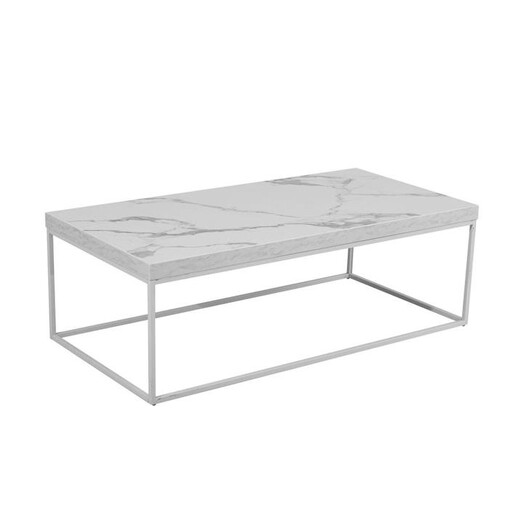 Picture of Hellen Rectangular Coffee Table W/ Marble Effect - White