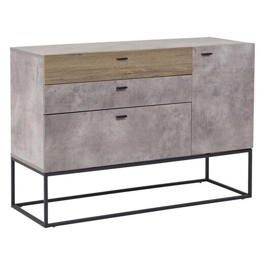 Picture of Henston 3-Drawer 2-Shelf Dresser MDF Grey HEQS
