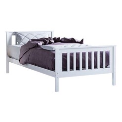 Picture of Herencia Timber Bed Frame Pine White Regal Royal Design