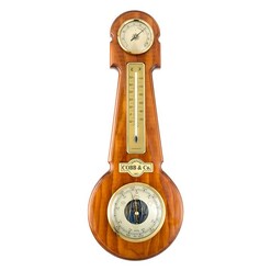 Picture of Heritage 3-in-1 Keyhole Weather Station with Gloss Finish in Oak by Cobb & Co