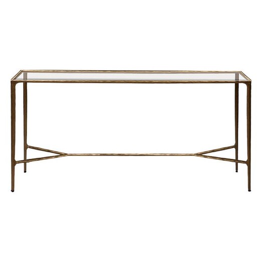 Picture of Heston Glass Desk in Gold by CAFE Lighting & Living Picture of Heston Glass Desk in Gold by CAFE Lighting & Living