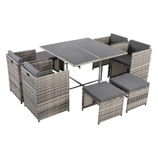 Picture of Horrocks 9-Piece Outdoor Dining Set Wicker Assorted Dreamo Living