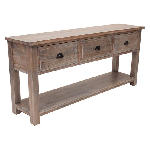 Picture of Huate Table, 3 Drawers, Weathered Oak Wood Hudson Furniture Picture of Huate Table, 3 Drawers, Weathered Oak Wood Hudson Furniture