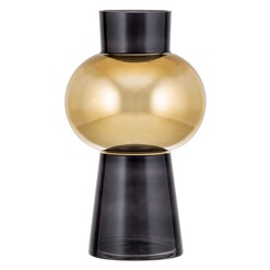 Picture of Hugo Ball Vase in Black/Gold by Society Home