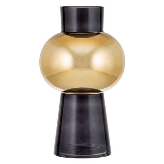 Picture of Hugo Ball Vase in Black/Gold by Society Home