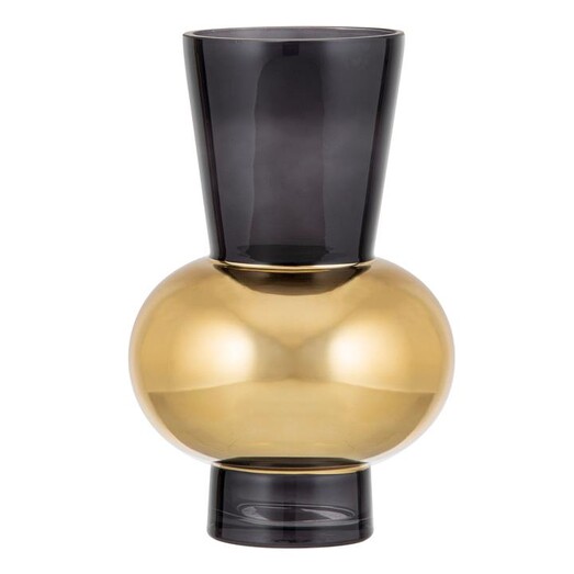 Picture of Hugo Bulb Vase in Black/Gold by Society Home