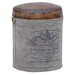 Picture of Huile de Quinine Ottoman in Brown by Phil Bee Interiors