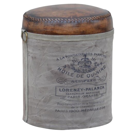 Picture of Huile de Quinine Ottoman in Brown by Phil Bee Interiors