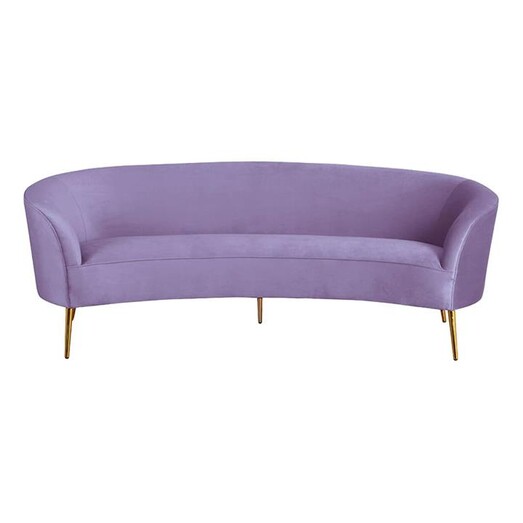 Picture of Hunter 3-Seater Velvet Curved Sofa Lilac Regal Royal Design