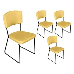 Picture of Huntleigh Dining Chair (Set of 4) in Yellow by Dover Mason