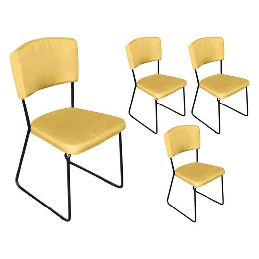 Picture of Huntleigh Dining Chair (Set of 4) in Yellow by Dover Mason