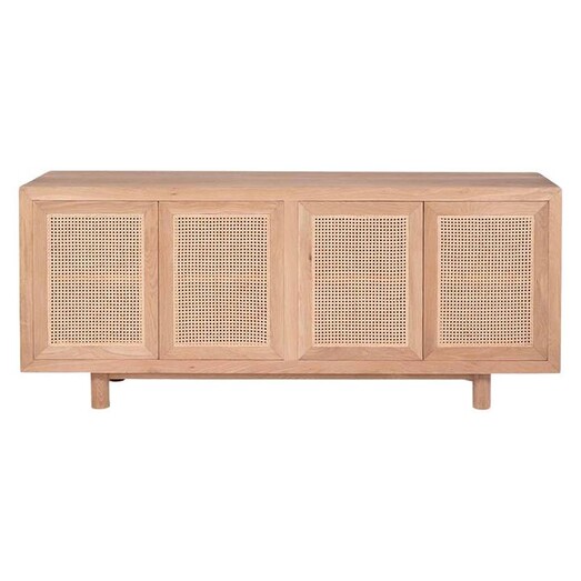 Picture of Iluka Rattan & Oak 4-Door Sideboard in Natural by Abide Interiors Picture of Iluka Rattan & Oak 4-Door Sideboard in Natural by Abide Interiors