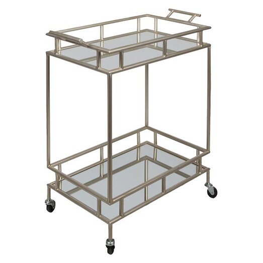 Picture of Imperial Bar Cart in Silver by Casa Uno