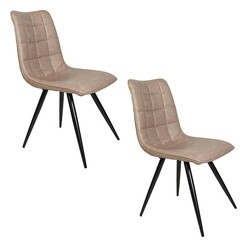 Picture of Imre Eco Leather Dining Chair Set Size Set of 2 in Antique Fawn by Bay Road Designs
