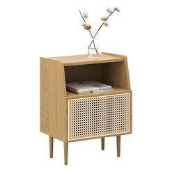 Picture of Indah Oak & Rattan Side Table Assorted Eastern Warehouse