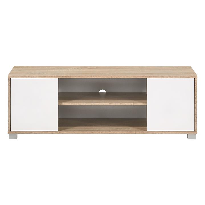 Picture of Indiana Entertainment Unit Chipboard White/Oak U.S Designs