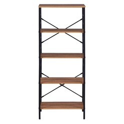Picture of Industrial 5-Tier Open Bookcase Metal Brown/Black IHOMDEC