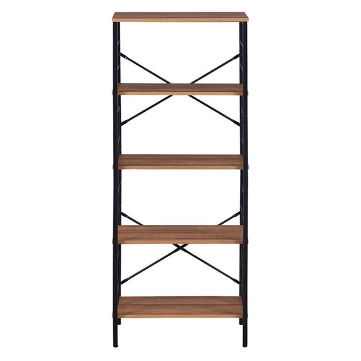 Picture of Industrial 5-Tier Open Bookcase Metal Brown/Black IHOMDEC