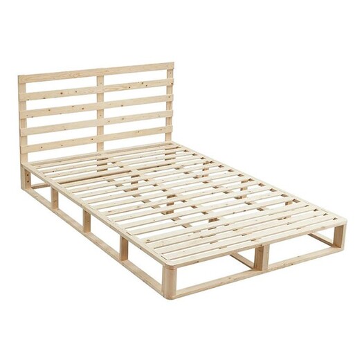 Picture of Industrial Wooden Bed Pine Natural Wood E-living