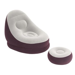 Picture of Inflatable Air Chair Seat Couch Lazy Sofa Lounge Blow Up Ottoman