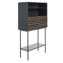 Picture of Inna Bar Cabinet MDF Graphite/Walnut Vida & Co.