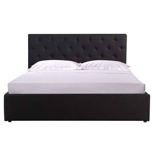 Picture of Innes PU Leather Queen Gas Lift Bed Faux Leather Black Rothbury Home Picture of Innes PU Leather Queen Gas Lift Bed Faux Leather Black Rothbury Home