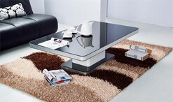 Picture of Innova Modern Coffee Table - Glass Top - Metal Legs