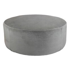 Picture of Irene Velvet Ottoman Size Large in Grey by D&D Design