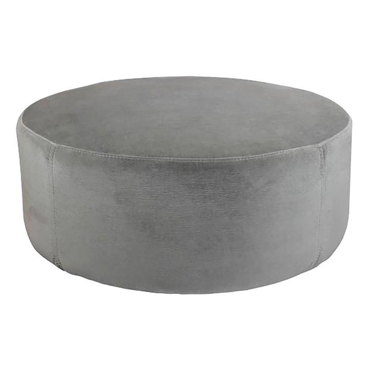 Picture of Irene Velvet Ottoman Size Large in Grey by D&D Design