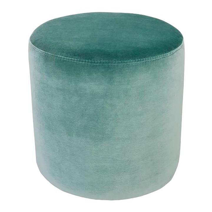 Picture of Irene Velvet Ottoman Size Small in Aqua by D&D Design