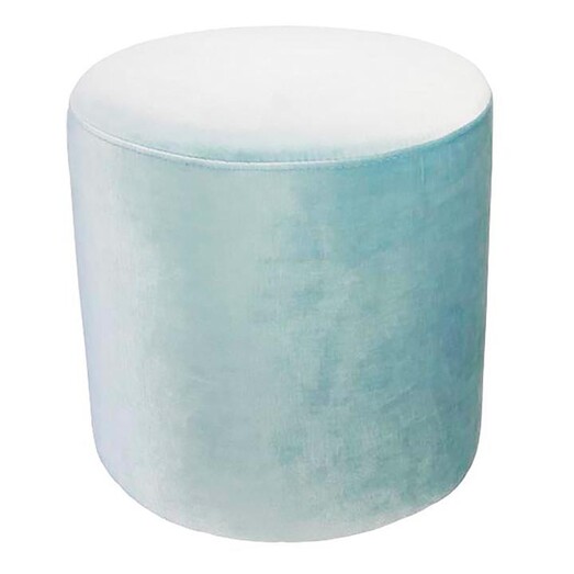 Picture of Irene Velvet Ottoman Size Small in Blue by D&D Design