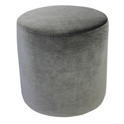 Picture of Irene Velvet Ottoman Size Small in Charcoal by D&D Design
