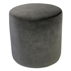 Picture of Irene Velvet Ottoman Size Small in Dark Grey by D&D Design