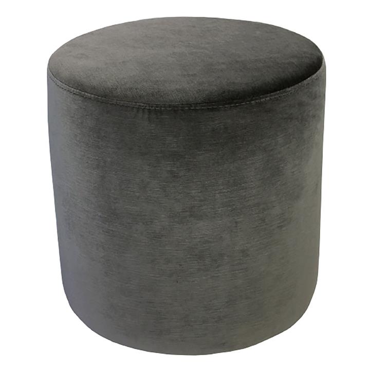 Picture of Irene Velvet Ottoman Size Small in Dark Grey by D&D Design