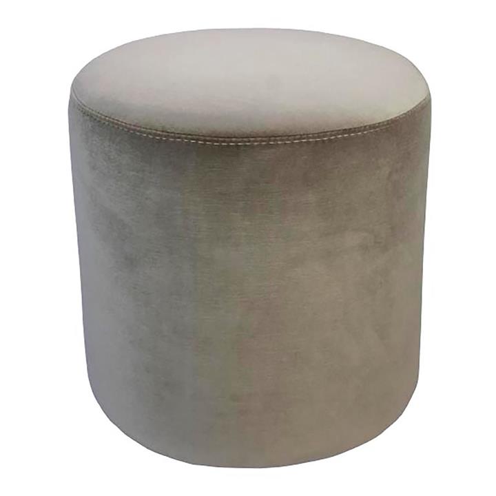 Picture of Irene Velvet Ottoman Size Small in Light Grey by D&D Design