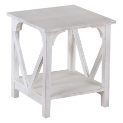 Picture of Irwin Wooden Side Table White Wash Amalfi