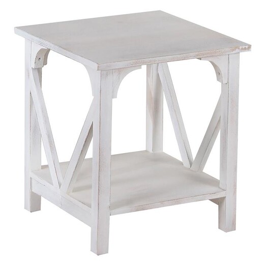Picture of Irwin Wooden Side Table White Wash Amalfi
