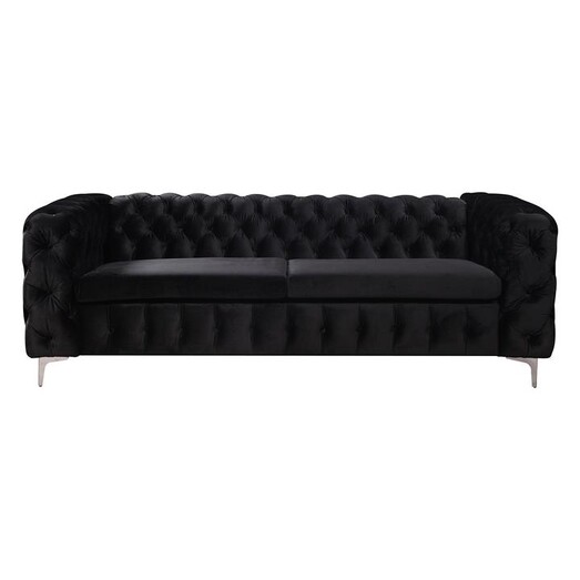 Picture of Isbel Velvet 3 Seater Sofa Black Rothbury Home