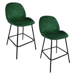Picture of Isella Velvet Bar Stool (Set of 2) Assorted Living by Design