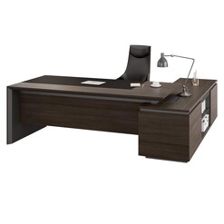 Picture of Jaak Desk, Left Return MDF Coffee Oak Iniko