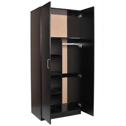 Picture of Jace 2-Door Multi-Purpose Wardrobe Closet Clothes Storage Cabinet - Black